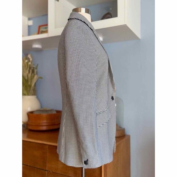 Rag & Bone Andre Black & White Check Houndstooth Blazer Jacket Size 4 - Picture 2 of 12